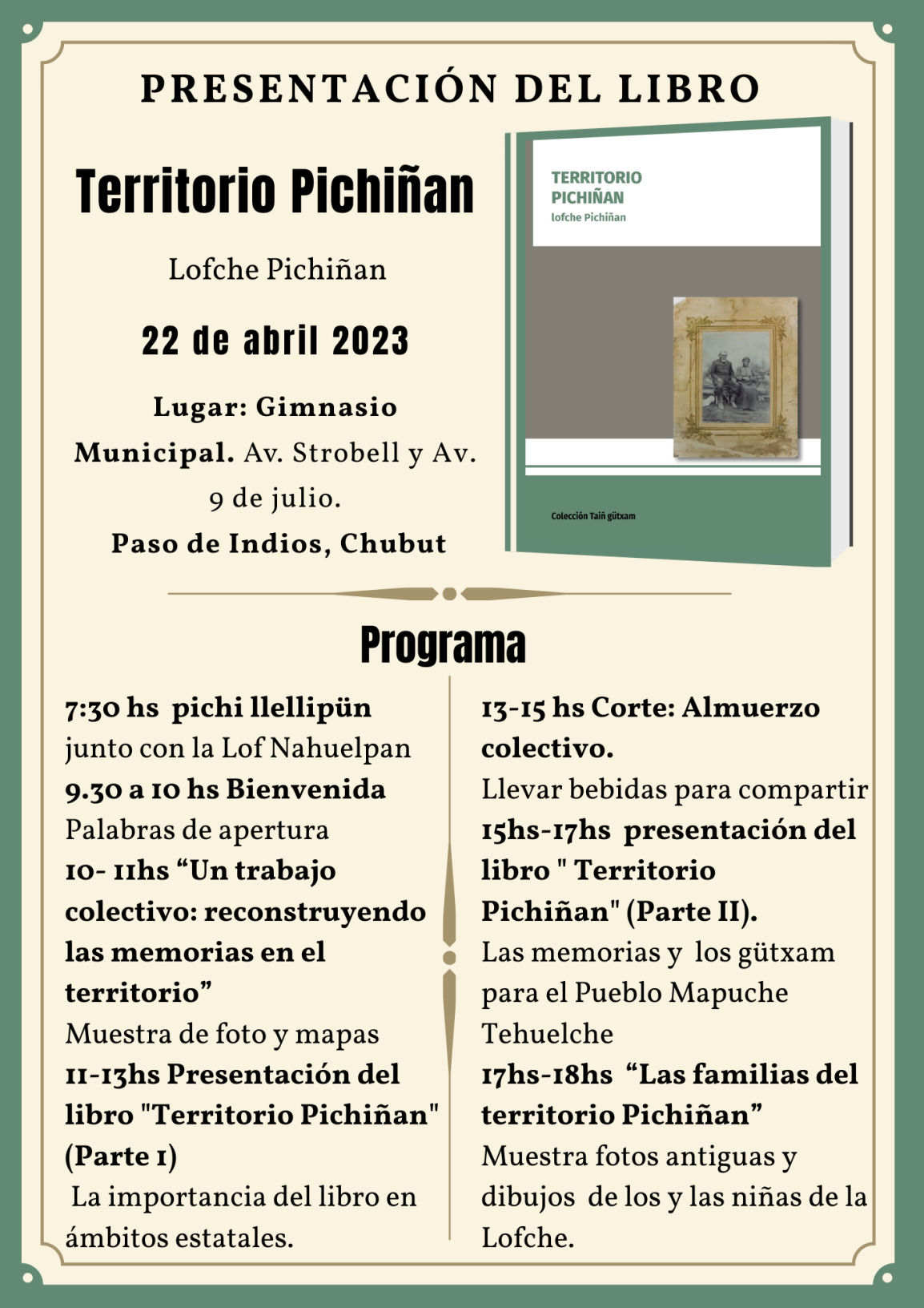 Presentación del Libro «Territorio Pichiñan»